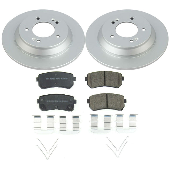 PowerStop Genuine Geomet Coated Rotor and Low-Dust Ceramic Brake Pad Kit