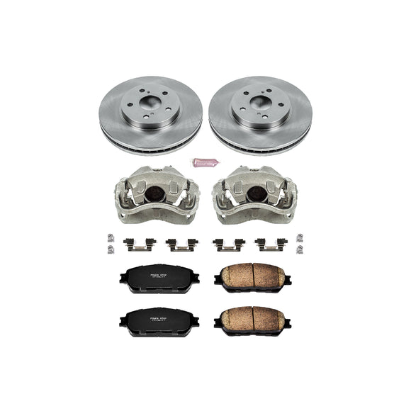 PowerStop OE Stock Replacement Low-Dust Ceramic Brake Pad, Rotor and Caliper Kit