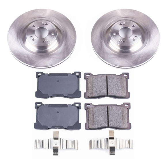 PowerStop OE Stock Replacement Low-Dust Ceramic Brake Pad and Rotor Kit