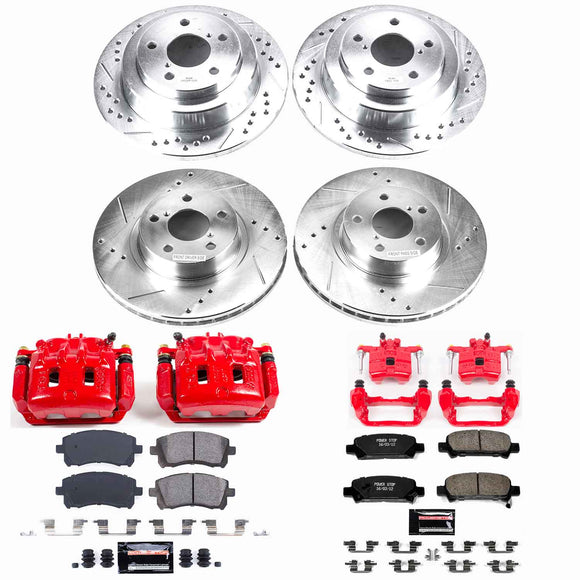 PowerStop Z23 Daily Driver Carbon-Fiber Ceramic Pads Drilled & Slotted Rotor & C