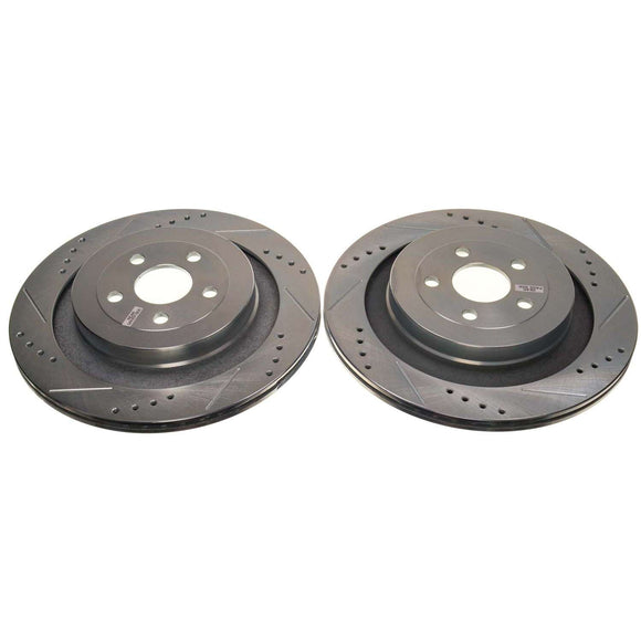 PowerStop Evolution Drilled Slotted Rotors Pair Rear For Lincoln Nautilus