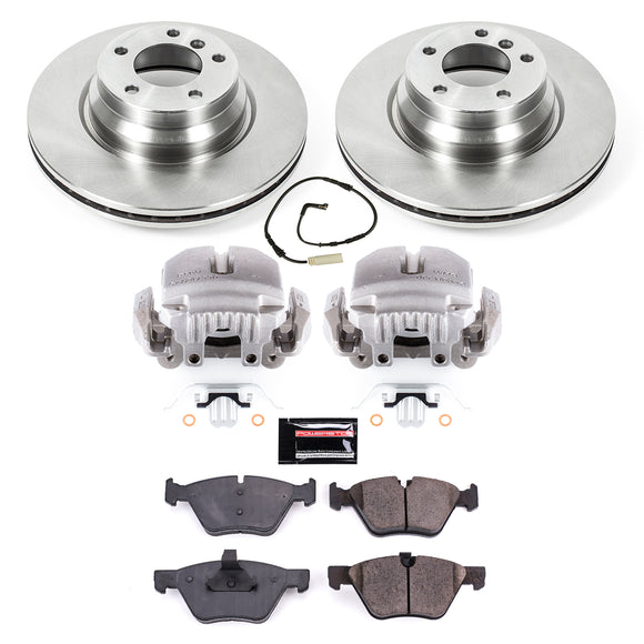 PowerStop OE Stock Replacement Low-Dust Ceramic Brake Pad, Rotor and Caliper Kit