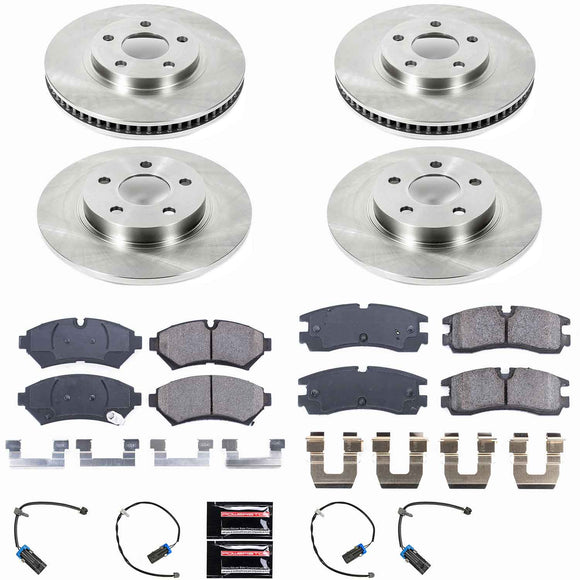 PowerStop OE Stock Replacement Low-Dust Ceramic Brake Pad and Rotor Kit