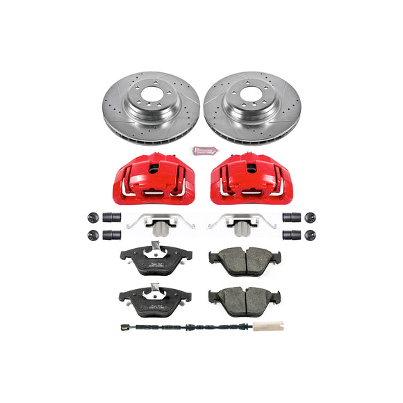 PowerStop Z23 Daily Driver Carbon-Fiber Ceramic Pads Drilled & Slotted Rotor & C
