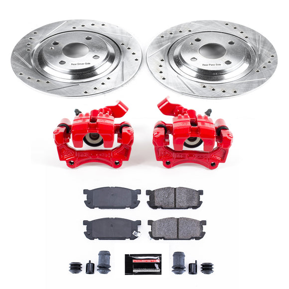 PowerStop Z23 Daily Driver Carbon-Fiber Ceramic Pads Drilled & Slotted Rotor & C