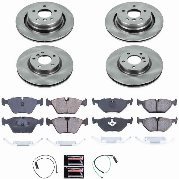PowerStop OE Stock Replacement Low-Dust Ceramic Brake Pad and Rotor Kit