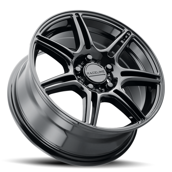 17x7.5 Raceline 148B Apex Gloss Black 5x100 ET40 CB72.62 Wheel