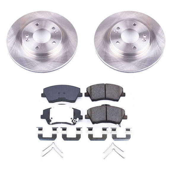 PowerStop OE Stock Replacement Low-Dust Ceramic Brake Pad and Rotor Kit