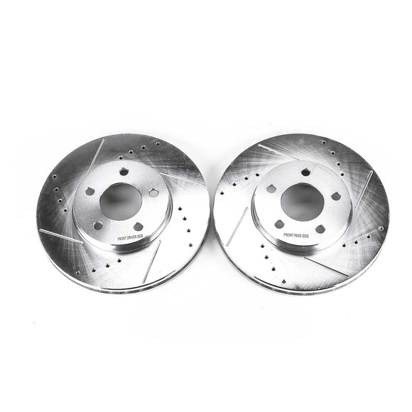 PowerStop Evolution Drilled Slotted Rotors Pair Front For Pontiac Aztek