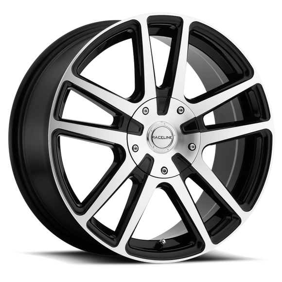 15x7 Raceline 145M Black / Machined 5x100 5x114.3 5x4.5 ET40 Wheel Rim