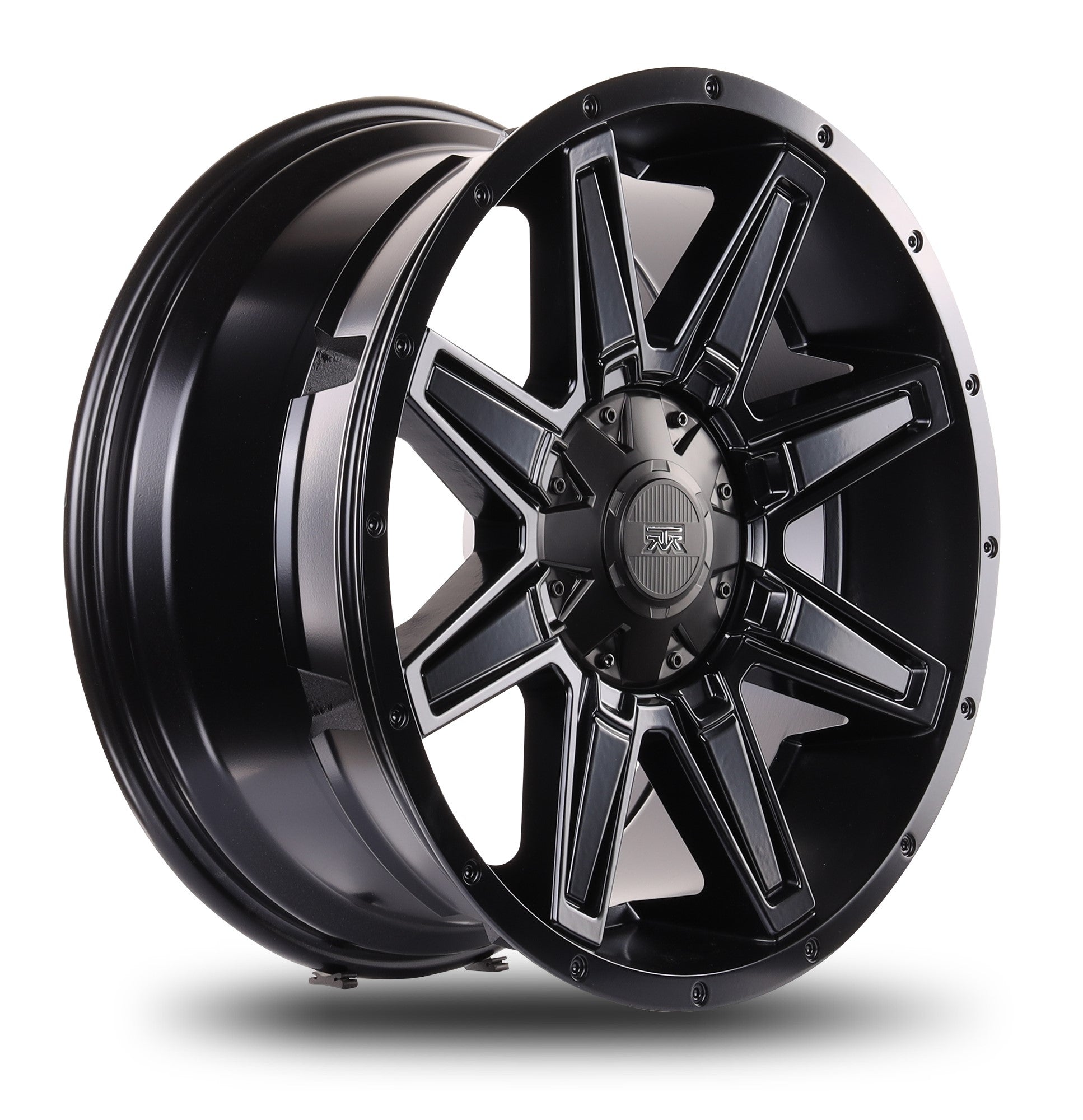 18x9 Mudder Trucker MT404 Deviant Black 5x139.7 5x5.5 5x150 ET18 Wheel Rim