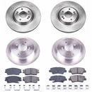 PowerStop OE Stock Replacement Low-Dust Ceramic Brake Pad and Rotor Kit