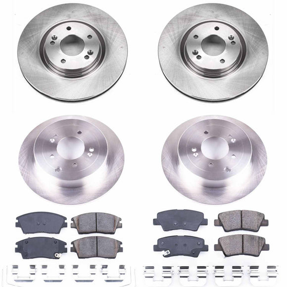 PowerStop OE Stock Replacement Low-Dust Ceramic Brake Pad and Rotor Kit