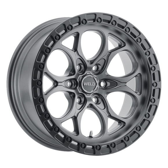 18x9 WELD Off-Road Ledge Six Gunmetal Black 6x139.7 ET0 CB106.1 Wheel Rim