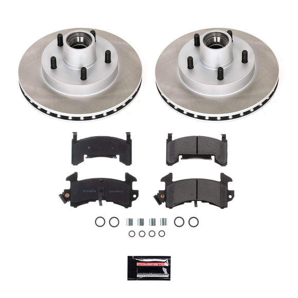 PowerStop Semi-Coated Rotor and Low-Dust Ceramic Brake Pad Kit