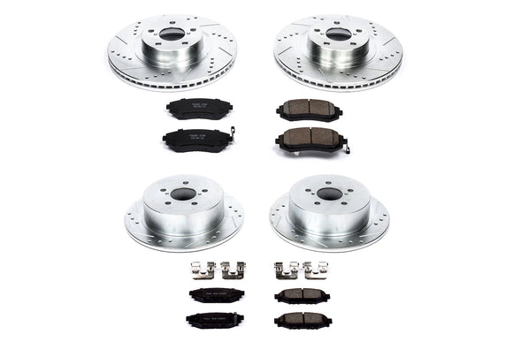 PowerStop Z23 Daily Driver Carbon-Fiber Ceramic Brake Pad and Drilled & Slotted
