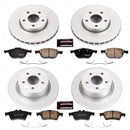 PowerStop Genuine Geomet Coated Rotor and Low-Dust Ceramic Brake Pad Kit