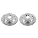 PowerStop Evolution Drilled Slotted Rotors Pair Rear For Mercedes-Benz ML350