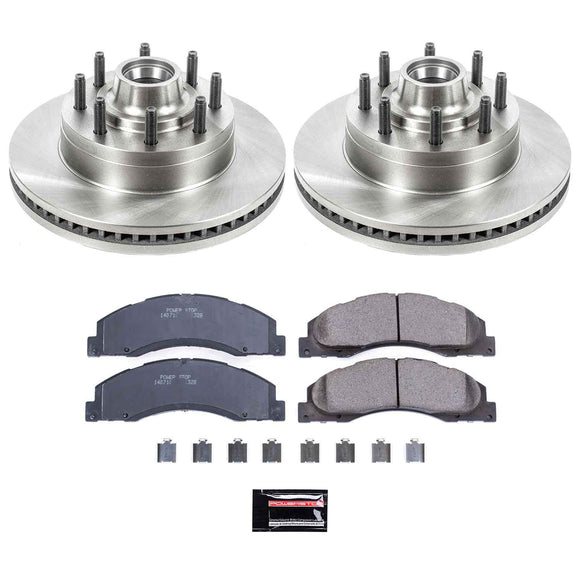 PowerStop OE Stock Replacement Low-Dust Ceramic Brake Pad and Rotor Kit