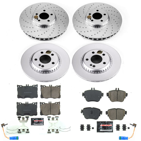 PowerStop Genuine Geomet Coated Rotor and Carbon-Fiber Ceramic Brake Pad Kit