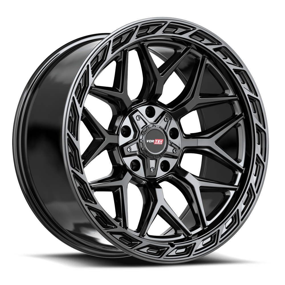 22x10 Vortek VRP-504 Enzo Gloss Black 6x135 ET-18 CB106.1 Wheel Rim ...