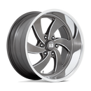 20X8 US Mag 1PC U133 Desperado Gray 6X139.7 6X5.5 ET1 Wheel Rim
