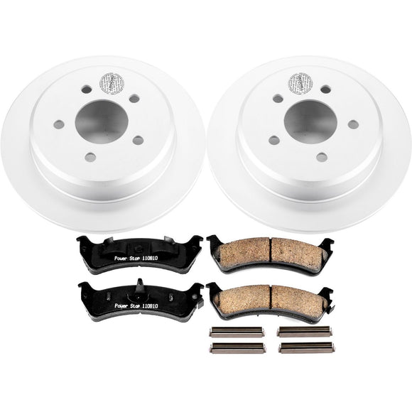 PowerStop Genuine Geomet Coated Rotor and Low-Dust Ceramic Brake Pad Kit