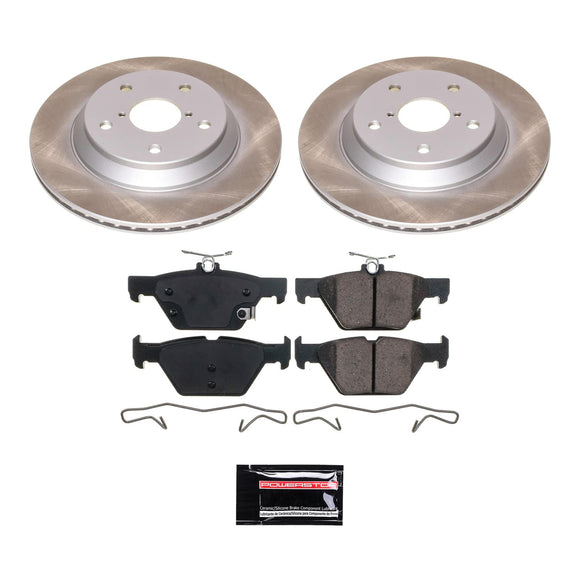 PowerStop Semi-Coated Rotor and Low-Dust Ceramic Brake Pad Kit