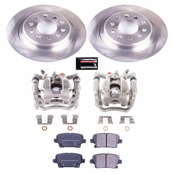 PowerStop OE Stock Replacement Low-Dust Ceramic Brake Pad, Rotor and Caliper Kit