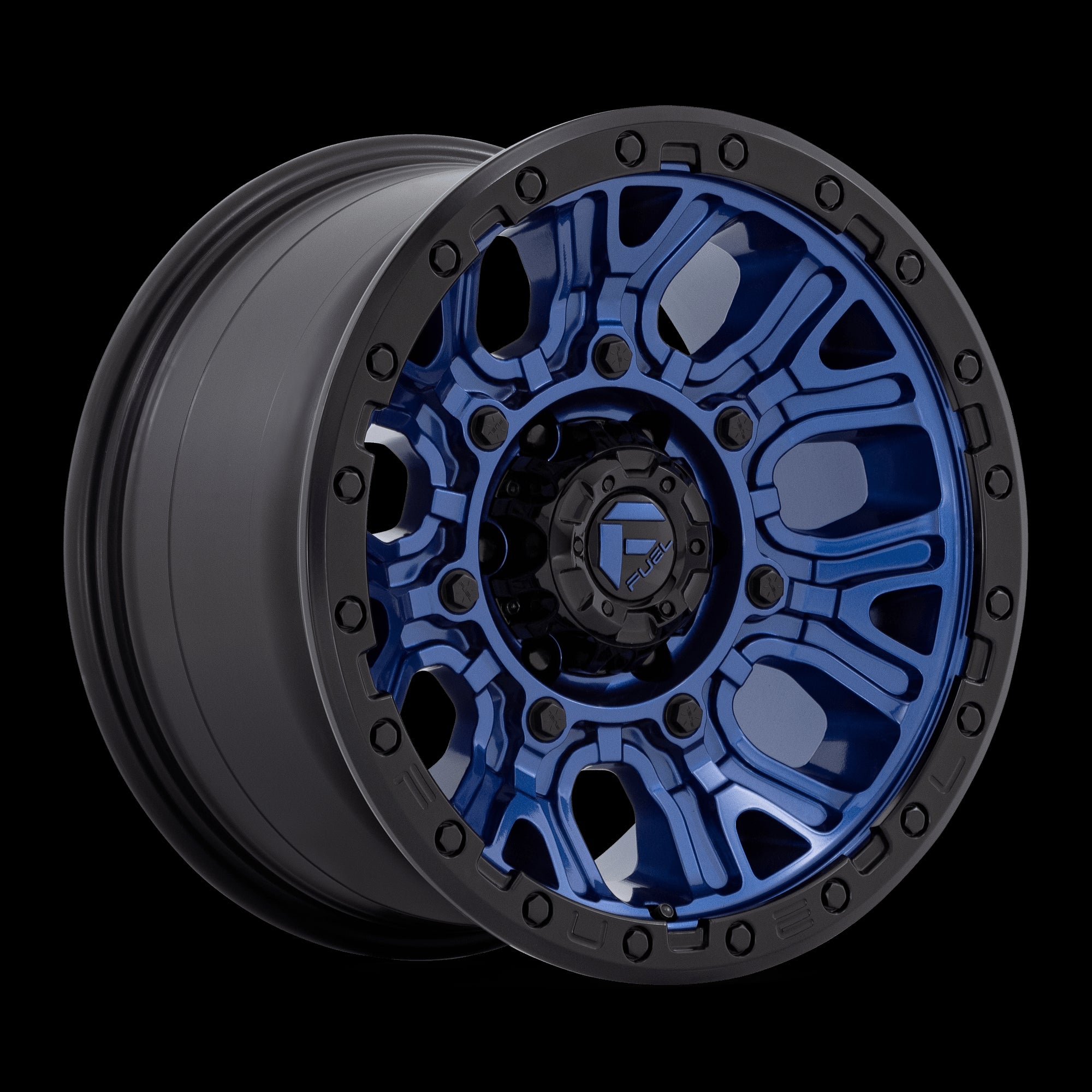 17X9 Fuel 1PC D827 Traction Blue 6X139.7 6X5.5 ET1 Wheel Rim