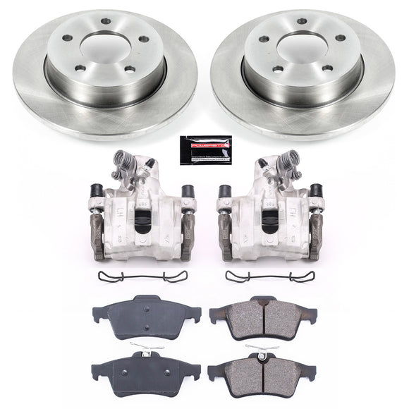 PowerStop OE Stock Replacement Low-Dust Ceramic Brake Pad, Rotor and Caliper Kit