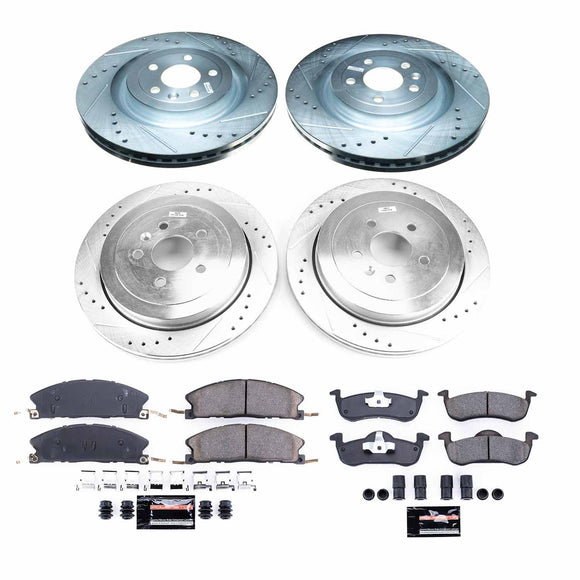 PowerStop Z23 Daily Driver Carbon-Fiber Ceramic Brake Pad and Drilled & Slotted