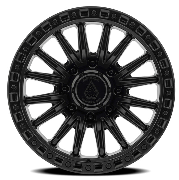17x9 Arena Mission Satin Black 8x180 ET0 CB124.20 Wheel Rim