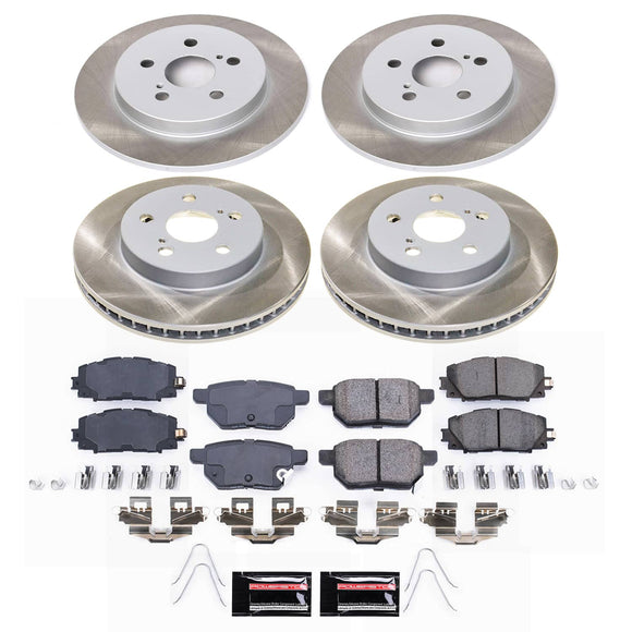 PowerStop Semi-Coated Rotor and Low-Dust Ceramic Brake Pad Kit