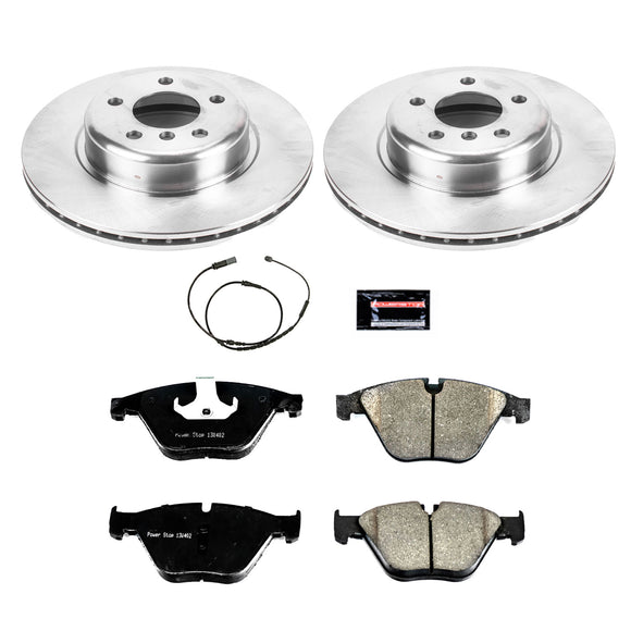 PowerStop OE Stock Replacement Low-Dust Ceramic Brake Pad and Rotor Kit
