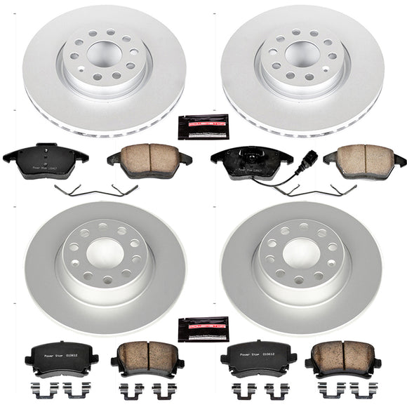 PowerStop Genuine Geomet Coated Rotor and Carbon-Fiber Ceramic Brake Pad Kit