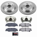 PowerStop OE Stock Replacement Low-Dust Ceramic Brake Pad, Rotor and Caliper Kit