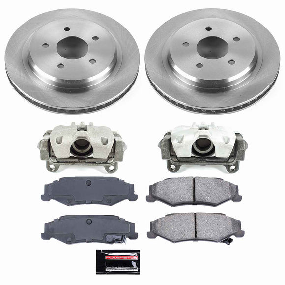 PowerStop OE Stock Replacement Low-Dust Ceramic Brake Pad, Rotor and Caliper Kit