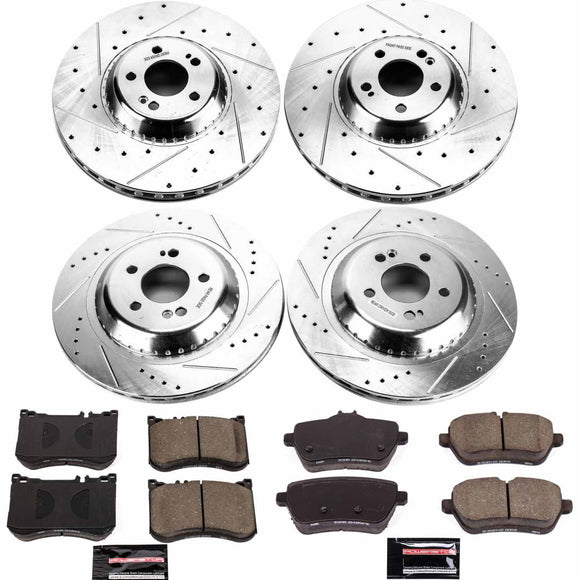 PowerStop Z23 Daily Driver Carbon-Fiber Ceramic Brake Pad and Drilled & Slotted