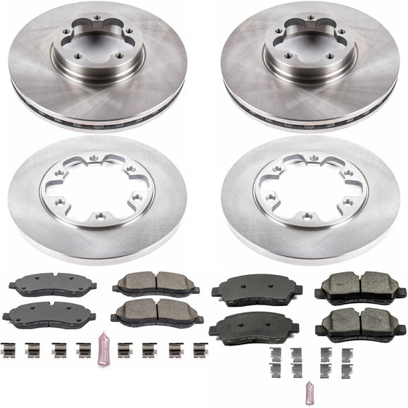 PowerStop OE Stock Replacement Low-Dust Ceramic Brake Pad and Rotor Kit