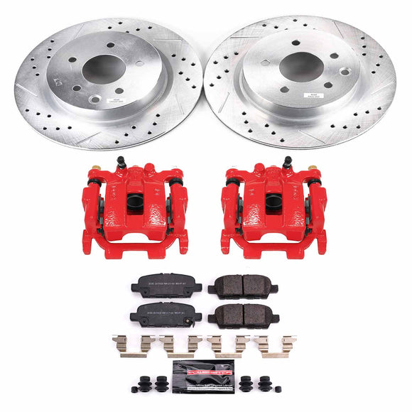 PowerStop Z23 Daily Driver Carbon-Fiber Ceramic Pads Drilled & Slotted Rotor & C