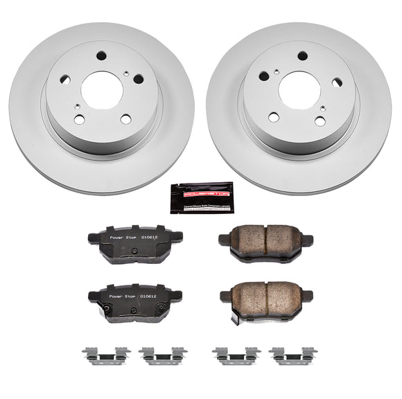 PowerStop Genuine Geomet Coated Rotor and Low-Dust Ceramic Brake Pad Kit