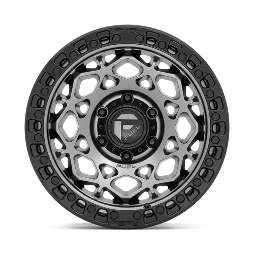 17X9 Fuel D784 Unit Gunmetal With Matte Black Ring 6X139.7 ET-12 wheel/rim