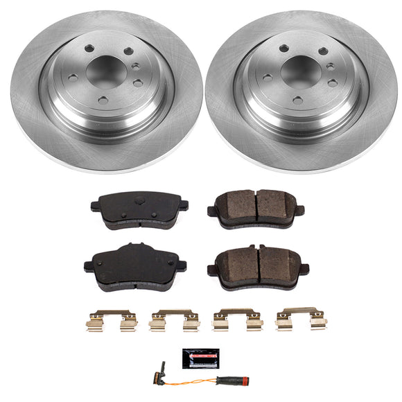 PowerStop OE Stock Replacement Low-Dust Ceramic Brake Pad and Rotor Kit