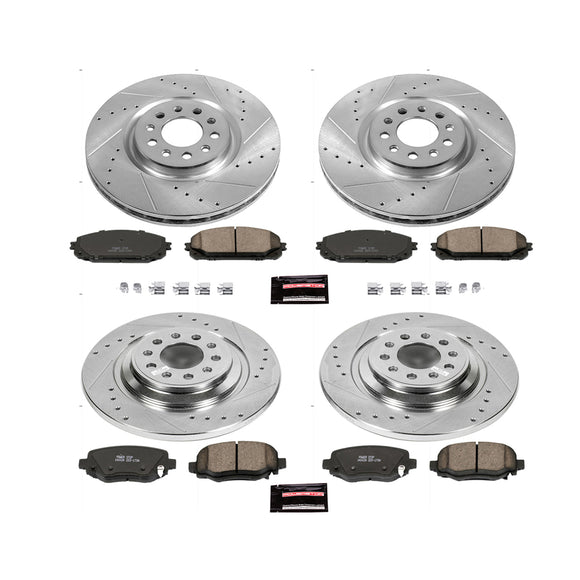 PowerStop Z23 Daily Driver Carbon-Fiber Ceramic Brake Pad and Drilled & Slotted