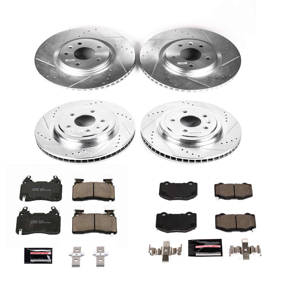 PowerStop Z23 Daily Driver Carbon-Fiber Ceramic Brake Pad and Drilled & Slotted