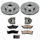 PowerStop OE Stock Replacement Low-Dust Ceramic Brake Pad, Rotor and Caliper Kit