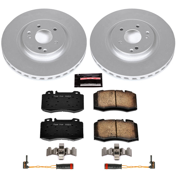 PowerStop Genuine Geomet Coated Rotor and Carbon-Fiber Ceramic Brake Pad Kit