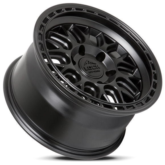 17x9 Lock Off-Road Onyx Matte Black Matte Black Ring 6x139.7 ET-12 Wheel