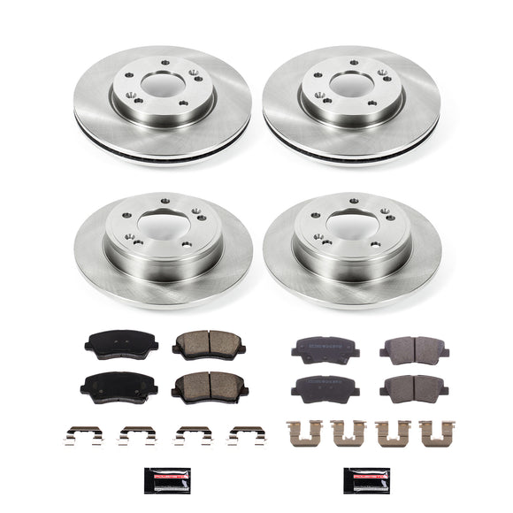 PowerStop OE Stock Replacement Low-Dust Ceramic Brake Pad and Rotor Kit